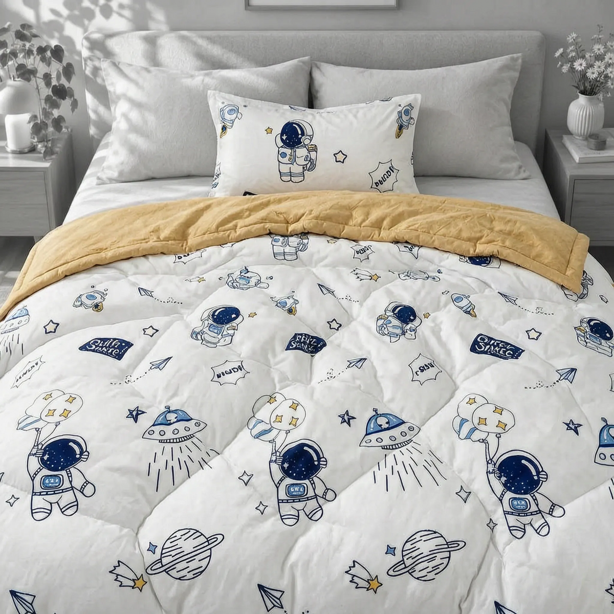 Lightweight Winter Comforter with Quilted Design