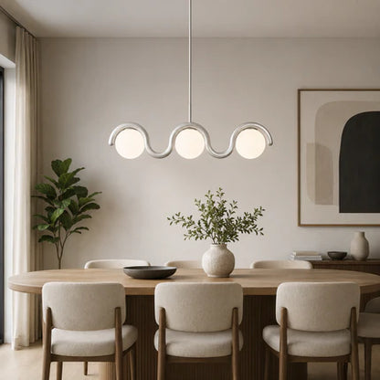 Linear Glass Globe Chandelier Ceiling Light | Torvix
