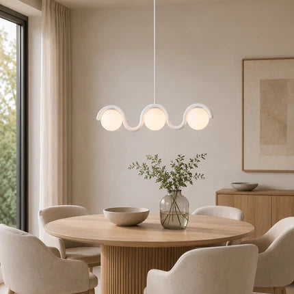 Linear Glass Globe Chandelier Ceiling Light | Torvix