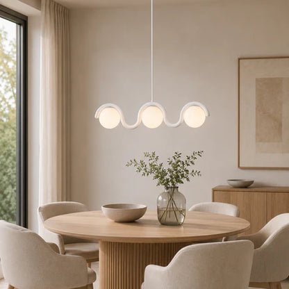 Linear Glass Globe Chandelier Ceiling Light | Torvix