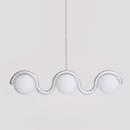 Linear Glass Globe Chandelier Ceiling Light | Torvix