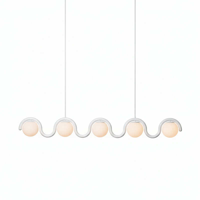 Linear Glass Globe Chandelier Ceiling Light | Torvix