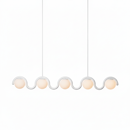 Linear Glass Globe Chandelier Ceiling Light | Torvix