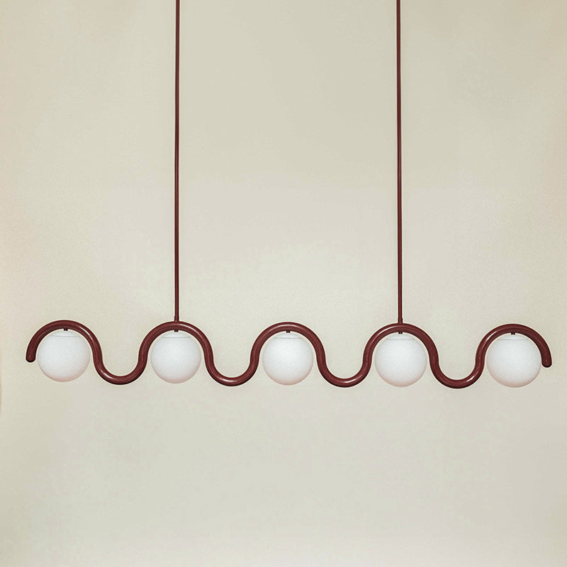 Linear Glass Globe Chandelier Ceiling Light | Torvix