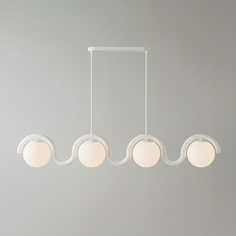 Linear Glass Globe Chandelier Ceiling Light | Torvix
