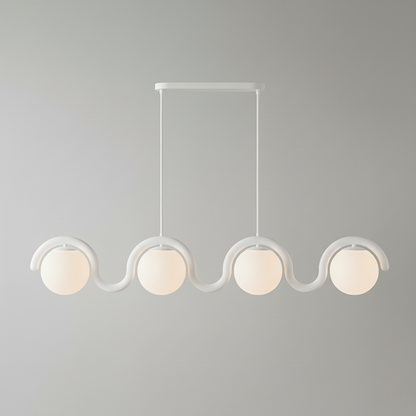 Linear Glass Globe Chandelier Ceiling Light | Torvix