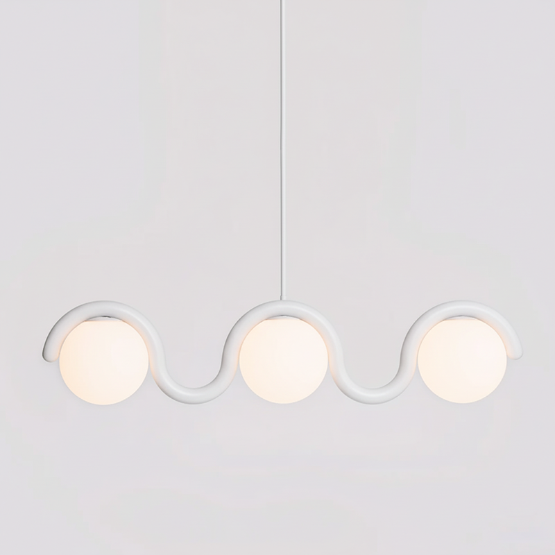 Linear Glass Globe Chandelier Ceiling Light | Torvix