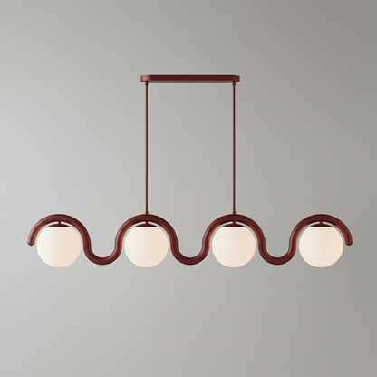 Linear Glass Globe Chandelier Ceiling Light | Torvix