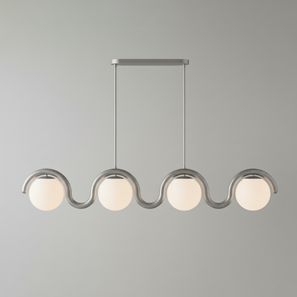 Linear Glass Globe Chandelier Ceiling Light | Torvix