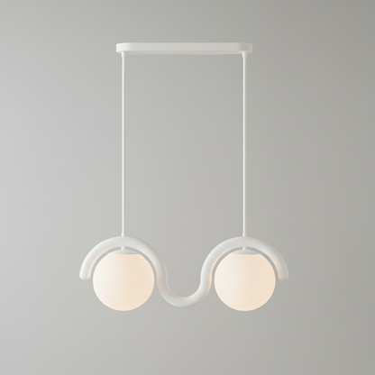 Linear Glass Globe Chandelier Ceiling Light | Torvix