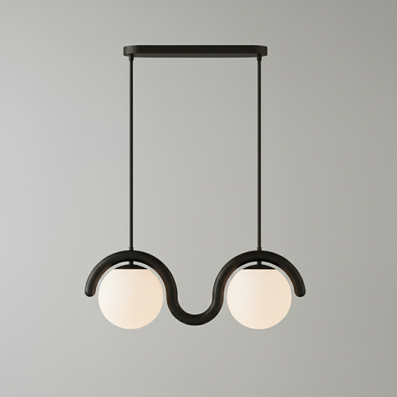 Linear Glass Globe Chandelier Ceiling Light | Torvix