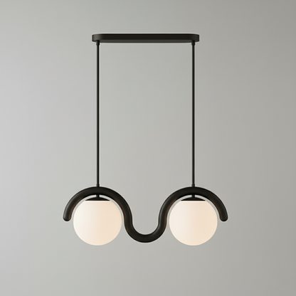 Linear Glass Globe Chandelier Ceiling Light | Torvix