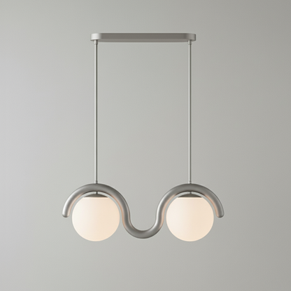 Linear Glass Globe Chandelier Ceiling Light | Torvix