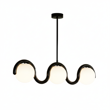 Linear Glass Globe Chandelier Ceiling Light | Torvix