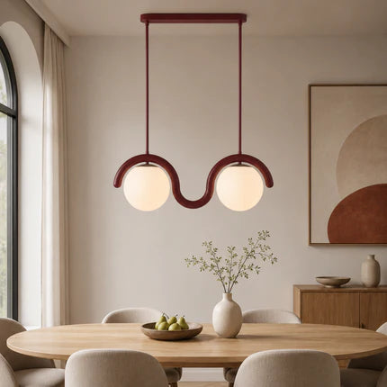 Linear Glass Globe Chandelier Ceiling Light | Torvix