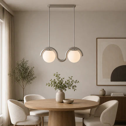 Linear Glass Globe Chandelier Ceiling Light | Torvix