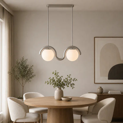Linear Glass Globe Chandelier Ceiling Light | Torvix