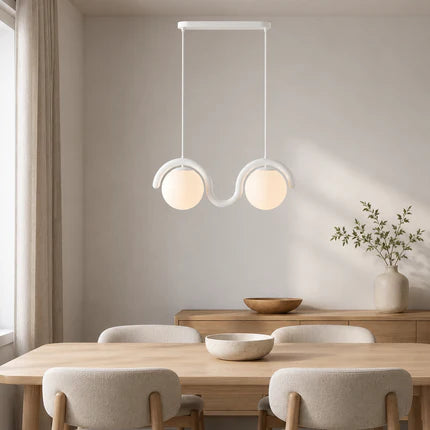 Linear Glass Globe Chandelier Ceiling Light | Torvix