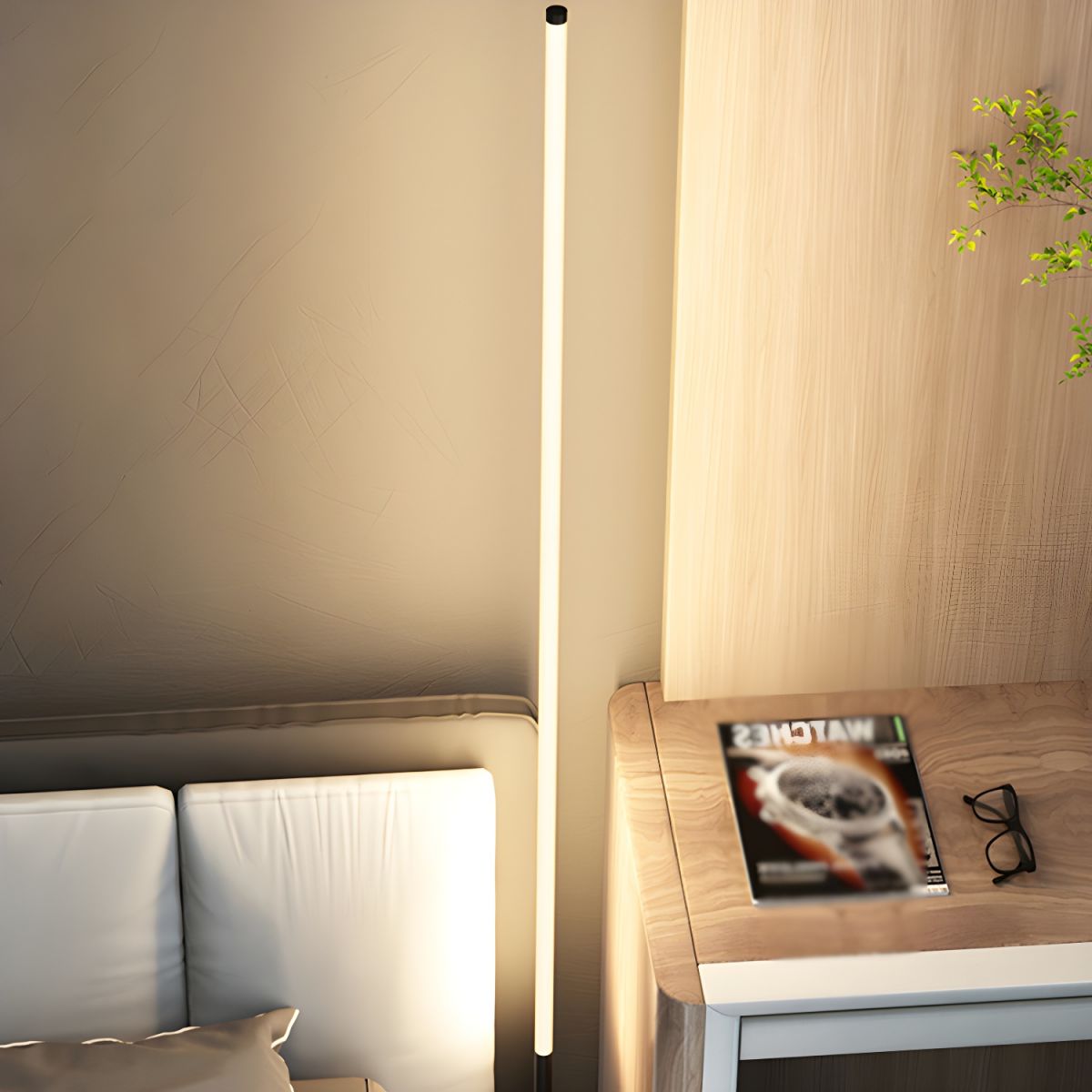 Linear Metal Frame Floor Lamp Modern Design | Zenvora