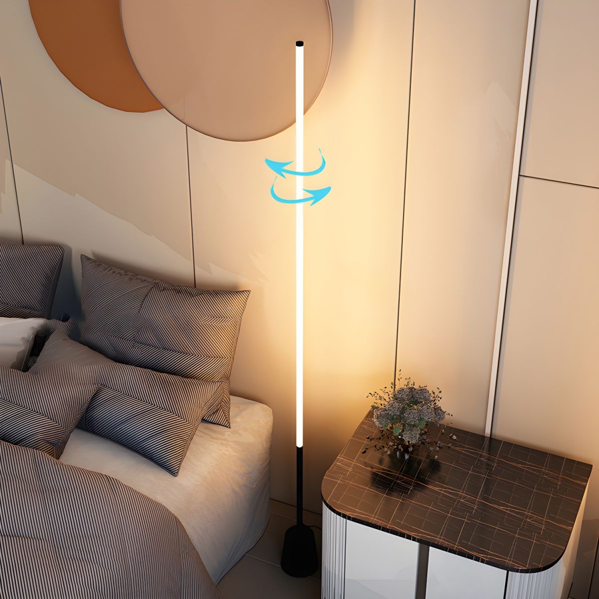 Linear Metal Frame Floor Lamp Modern Design | Zenvora
