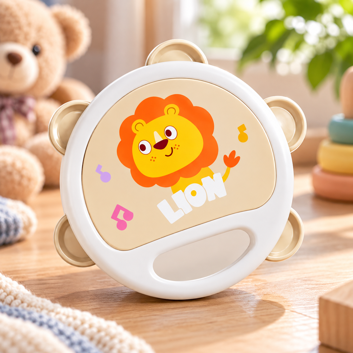 Lion Themed Kids Tambourine