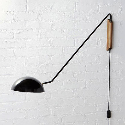 Long Arm Twist Wall Light Plug In Brass Finish | Mirevo