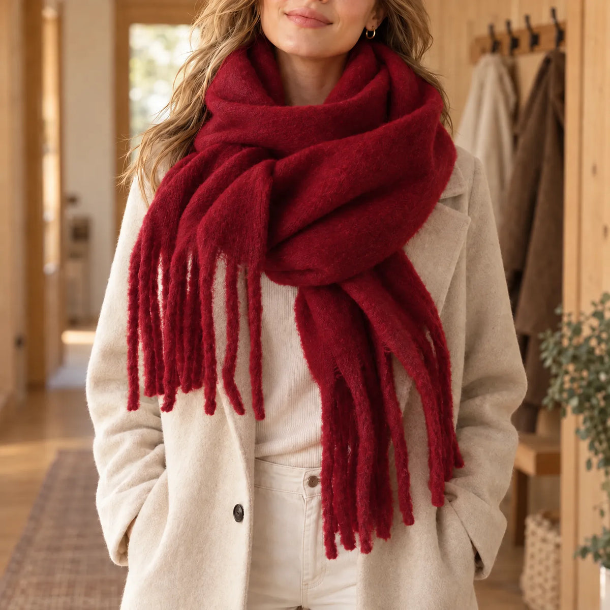 Long Casual Ladies Winter Scarf