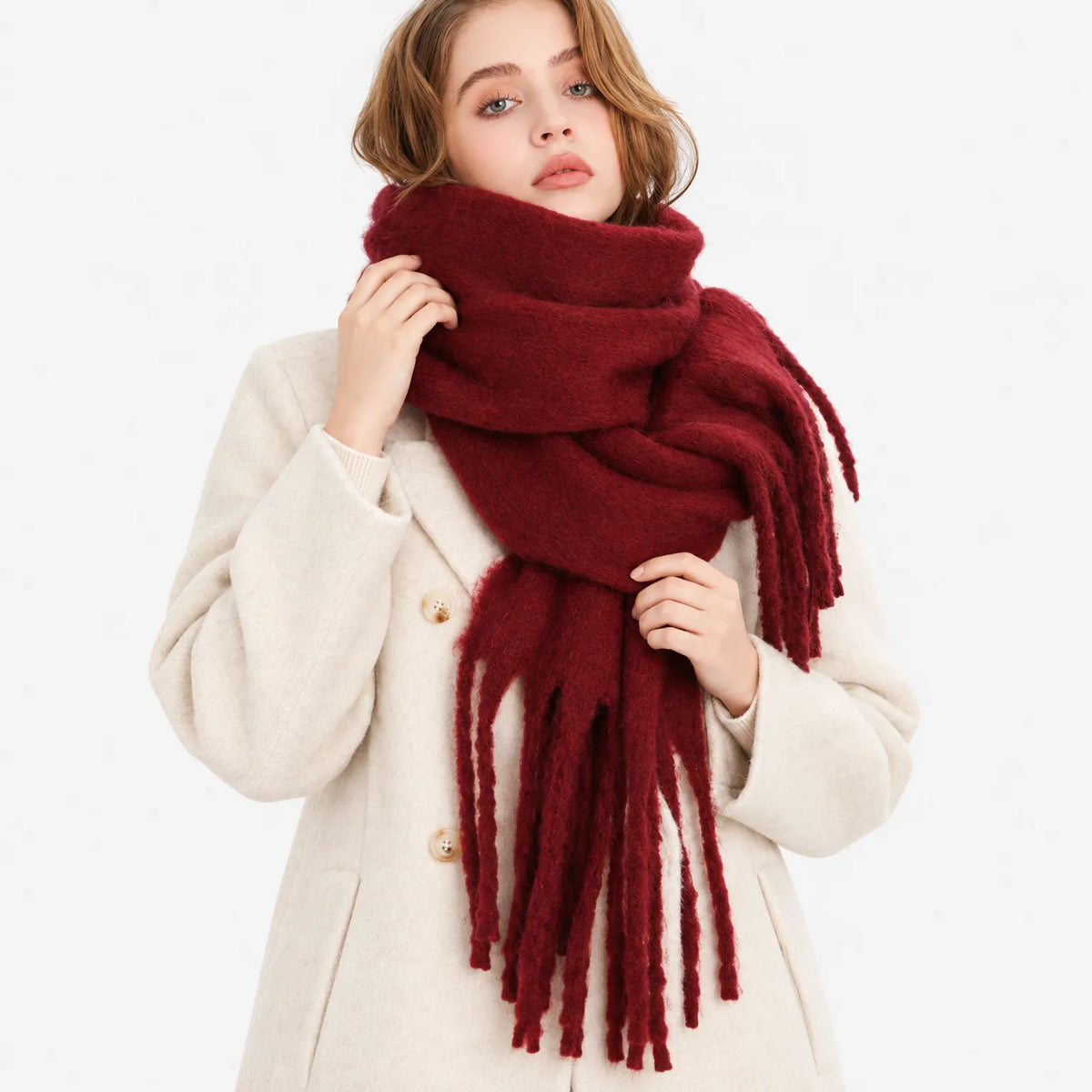 Long Casual Ladies Winter Scarf