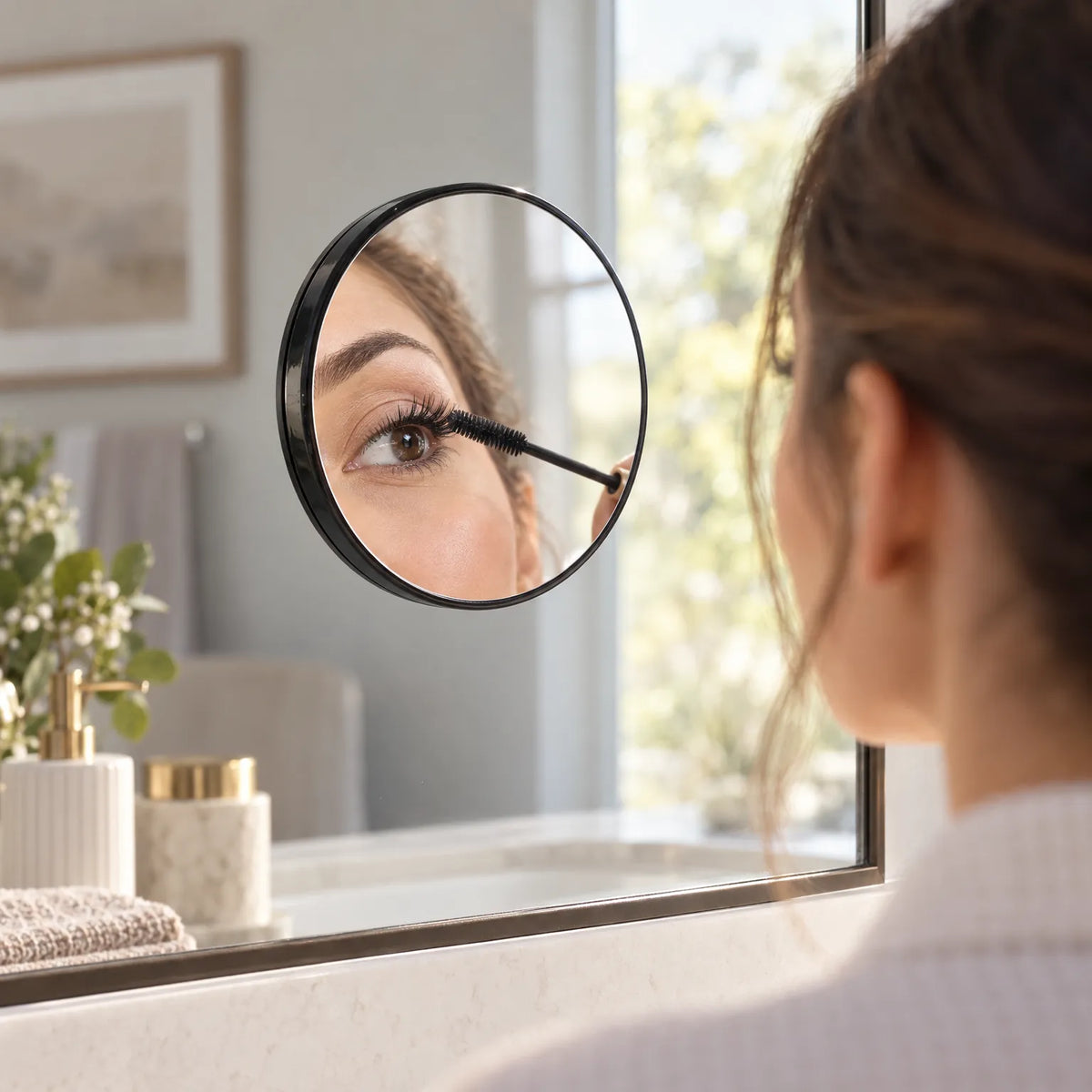 Magnifying Vanity Mirror with Suction Cup Mount