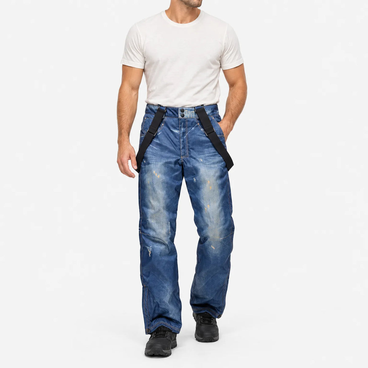 Men's Faux Denim Ski Pants