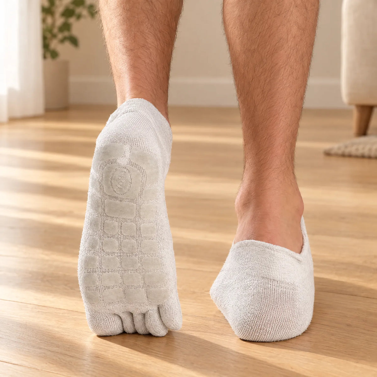 Men's Non-Slip Fitness Toe Socks