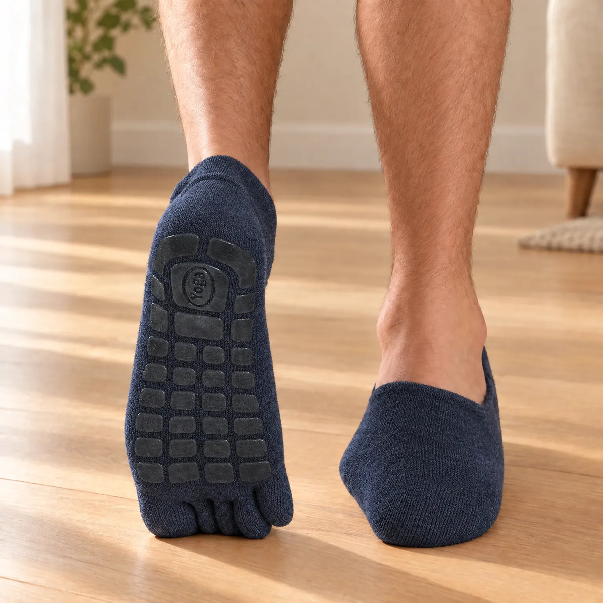 Men's Non-Slip Fitness Toe Socks