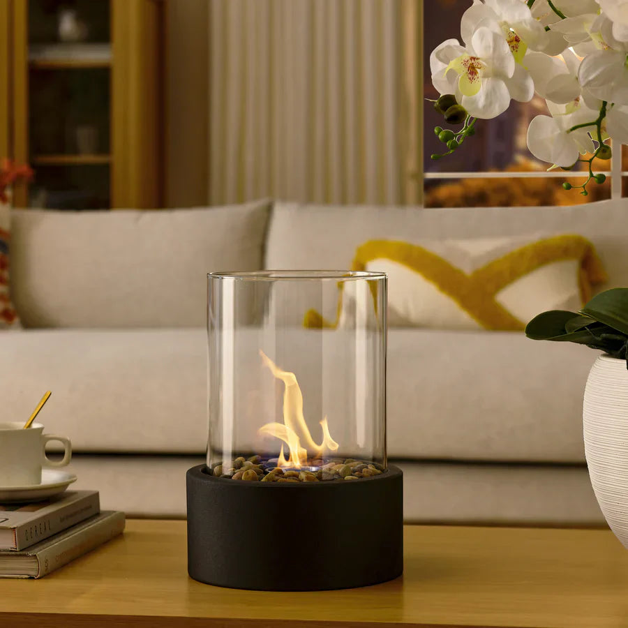 Metal Flame Effect Table Lamp Modern Accent | Flamero