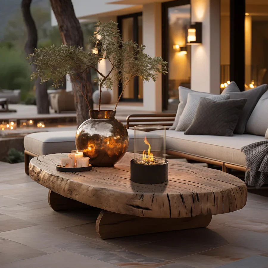 Metal Flame Effect Table Lamp Modern Accent | Flamero