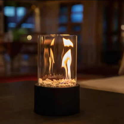 Metal Flame Effect Table Lamp Modern Accent | Flamero