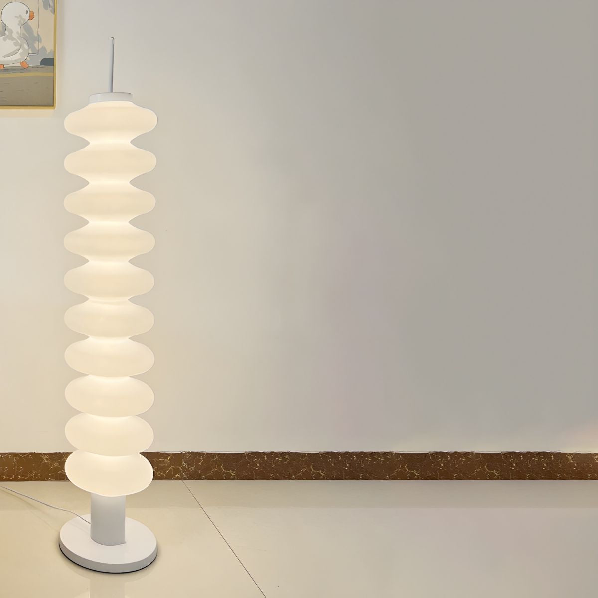 Metal Floor Lamp Geometric Shade Modern Lighting | Dorelis