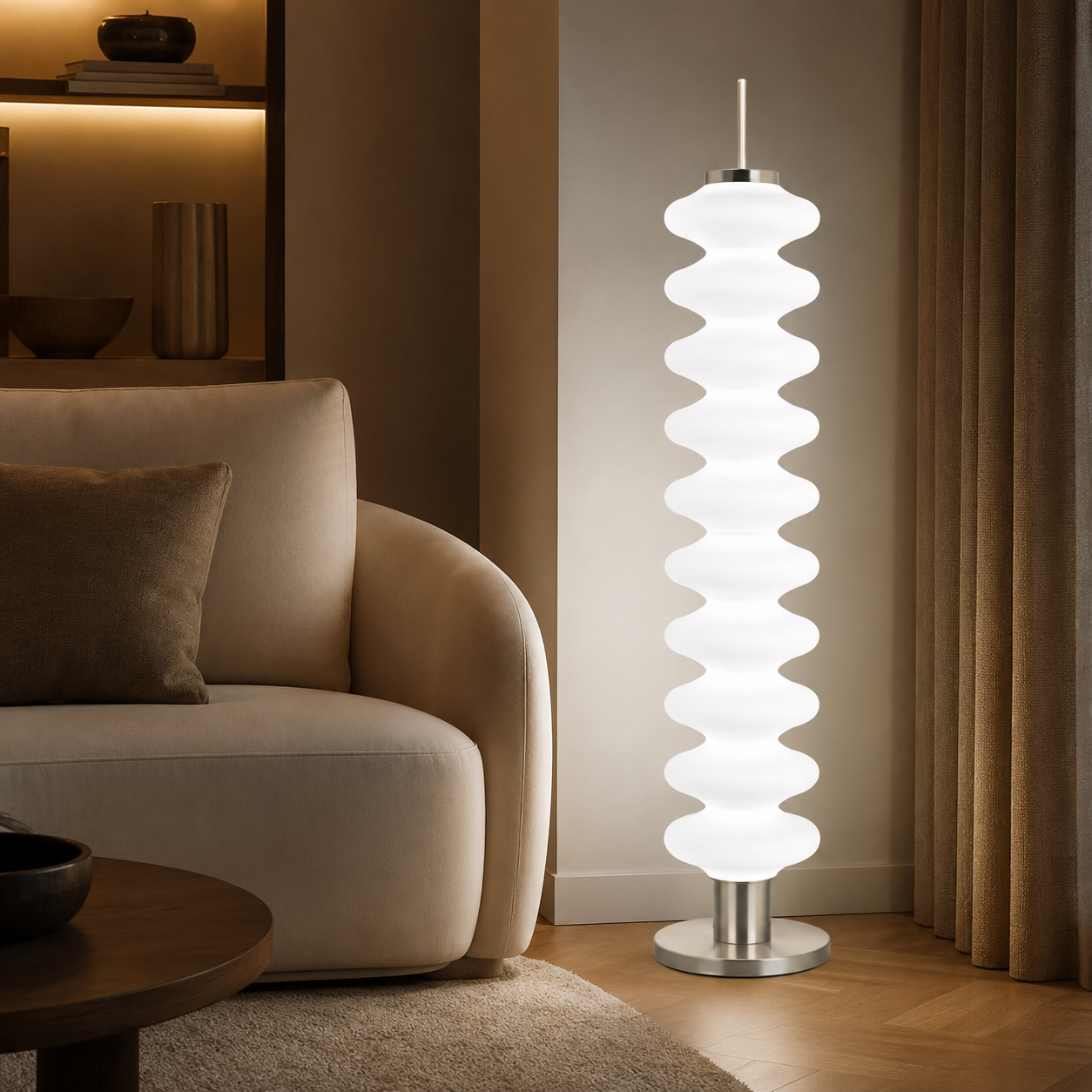 Metal Floor Lamp Geometric Shade Modern Lighting | Dorelis