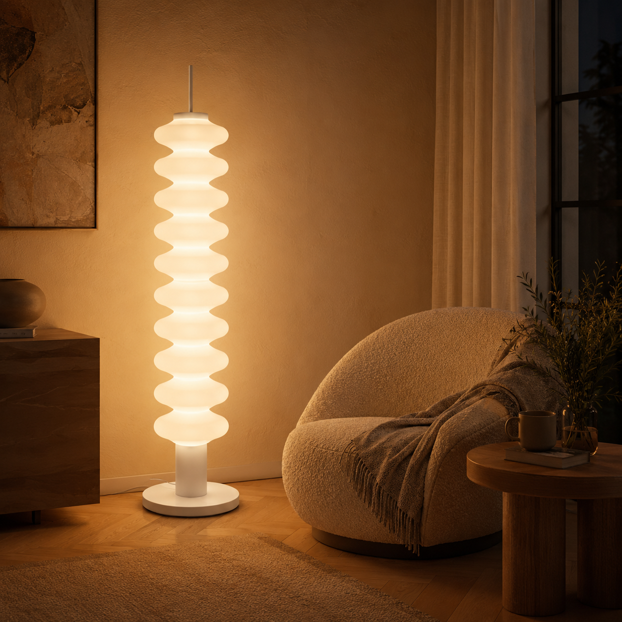 Metal Floor Lamp Geometric Shade Modern Lighting | Dorelis