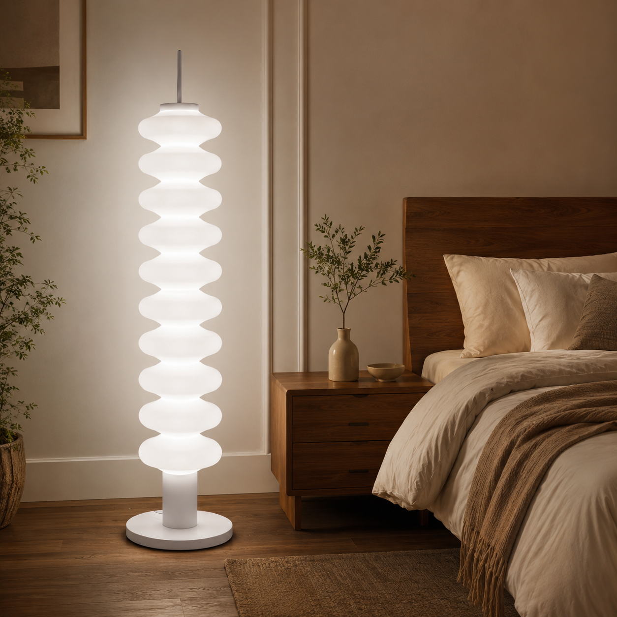 Metal Floor Lamp Geometric Shade Modern Lighting | Dorelis
