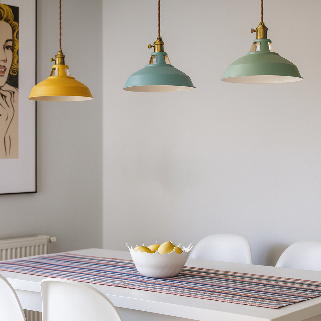 Metal LED Pendant Light in Colour Loft Style | Lanetra