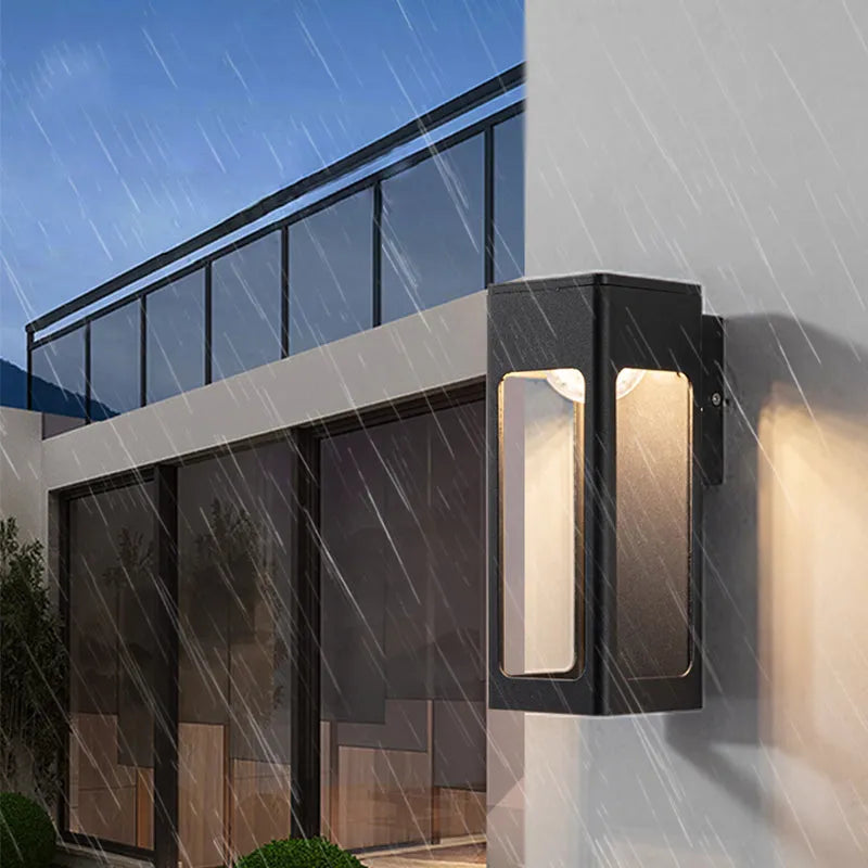 Metal Outdoor LED Wall Light Minimalist Design | Varnix