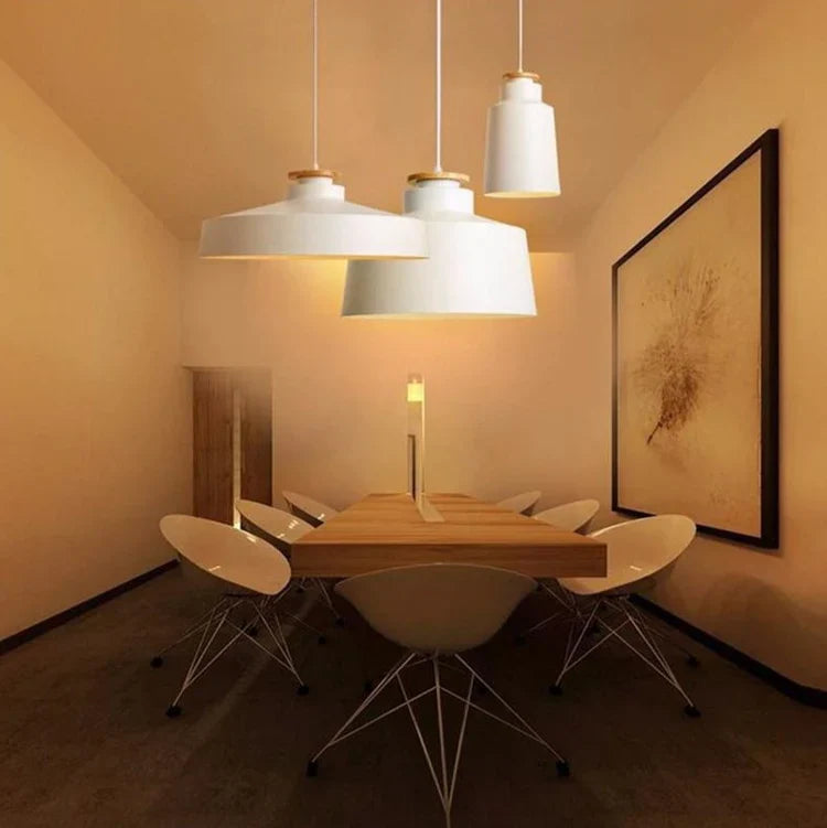 Metal and Wood Scandinavian Pendant Light for Interiors | Nordiva