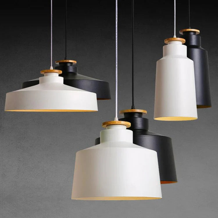 Metal and Wood Scandinavian Pendant Light for Interiors | Nordiva