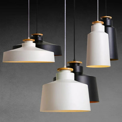 Metal and Wood Scandinavian Pendant Light for Interiors | Nordiva