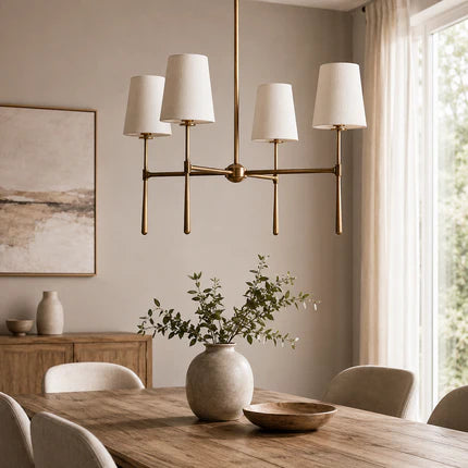 Mid Century Fabric Chandelier Ceiling Light | Galvexa