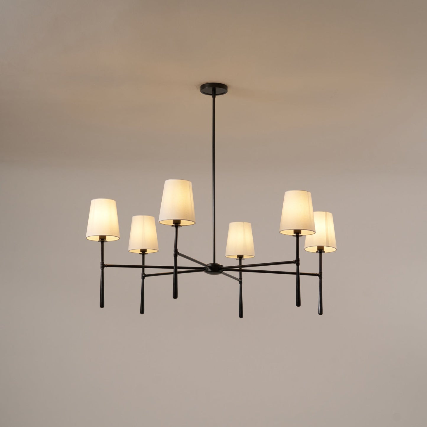 Mid Century Fabric Chandelier Ceiling Light | Galvexa