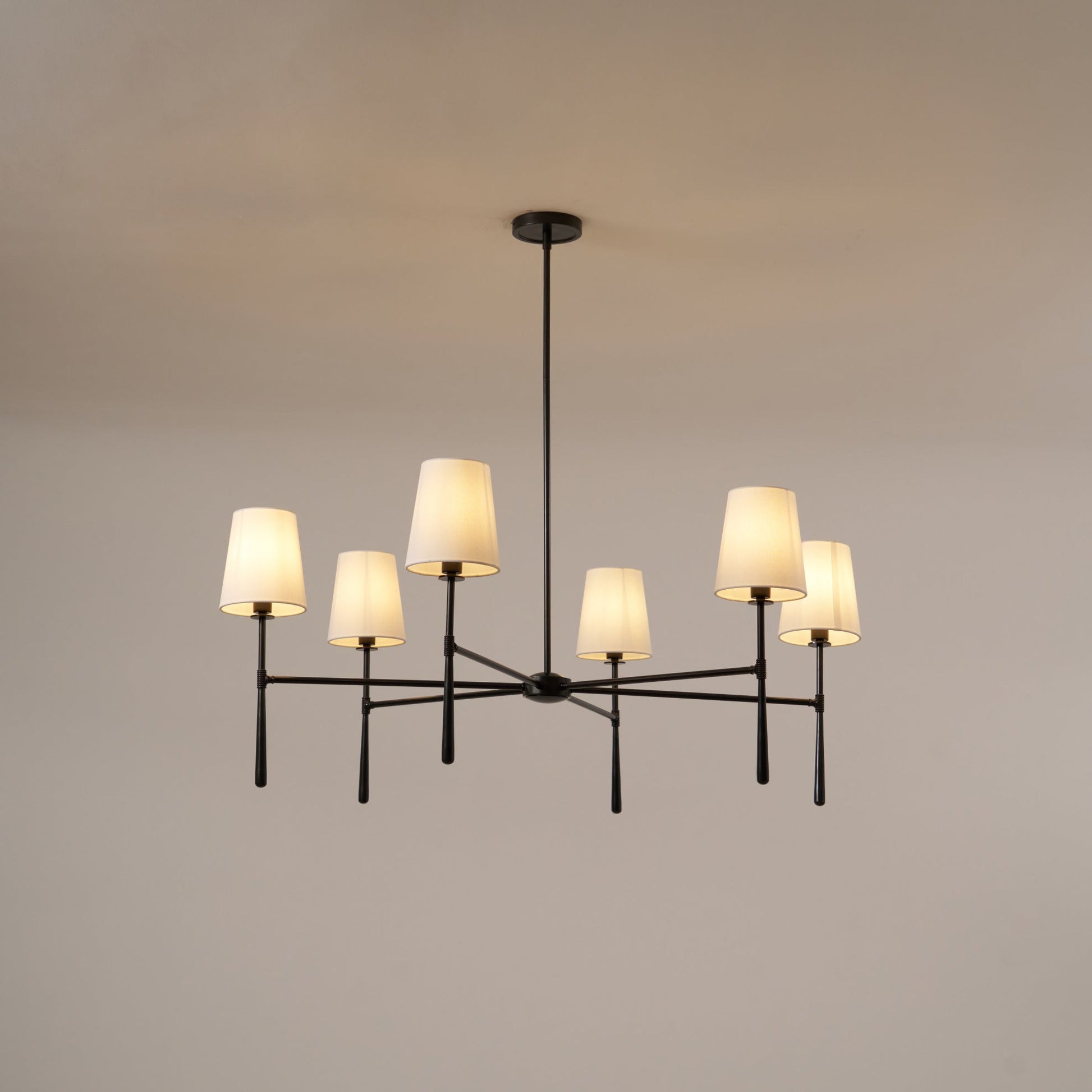 Mid Century Fabric Chandelier Ceiling Light | Galvexa