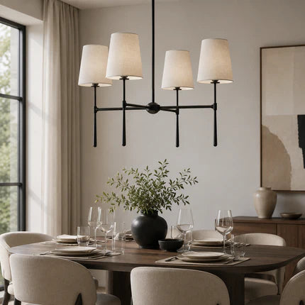 Mid Century Fabric Chandelier Ceiling Light | Galvexa