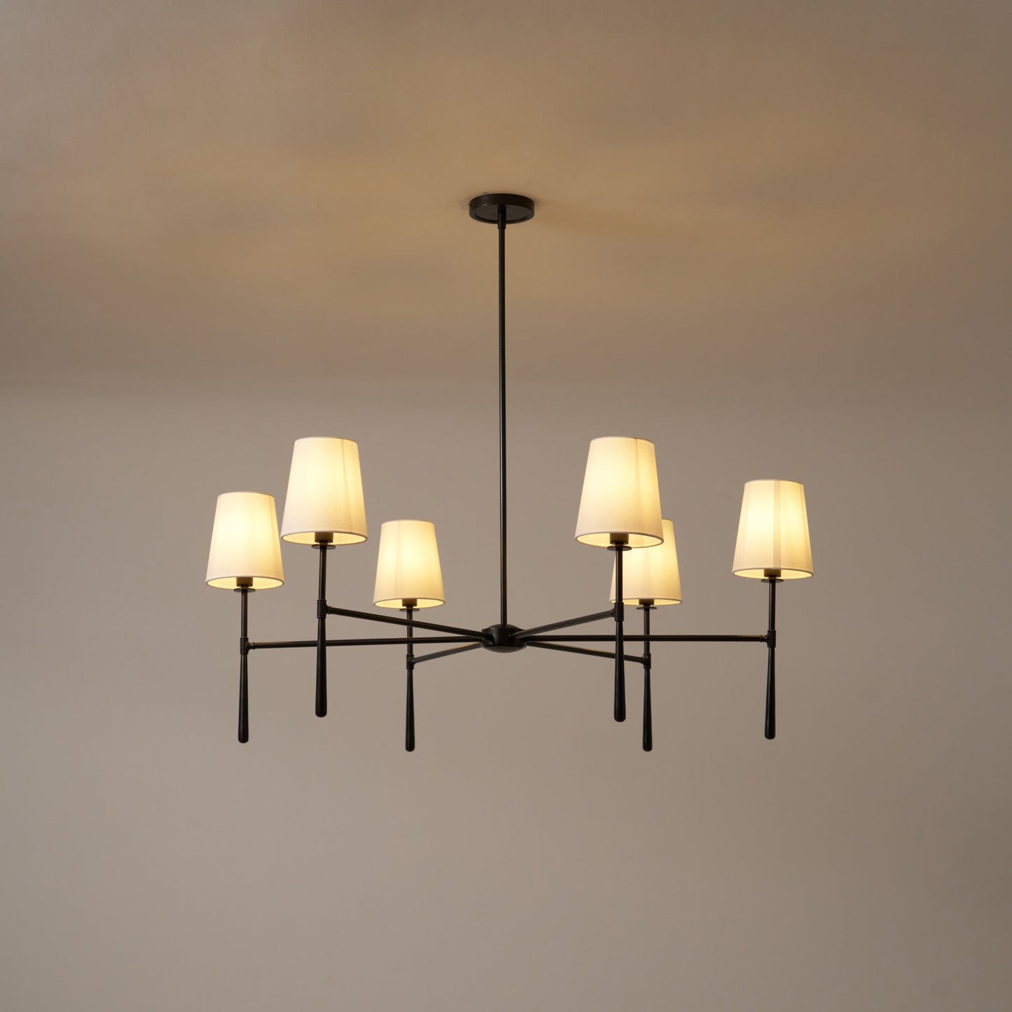 Mid Century Fabric Chandelier Ceiling Light | Galvexa