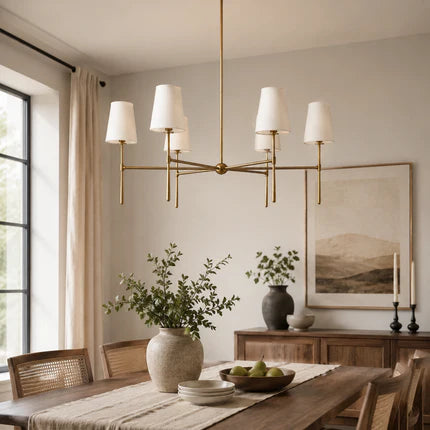 Mid Century Fabric Chandelier Ceiling Light | Galvexa